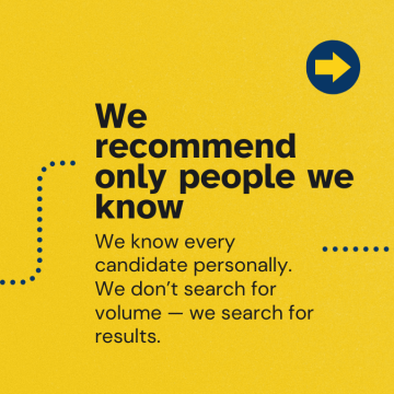 Osobní výběr prověřených kandidátů na klíčové role – důraz na osobnost, motivaci a týmový fit.