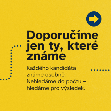 Osobní výběr prověřených kandidátů na klíčové role – důraz na osobnost, motivaci a týmový fit.